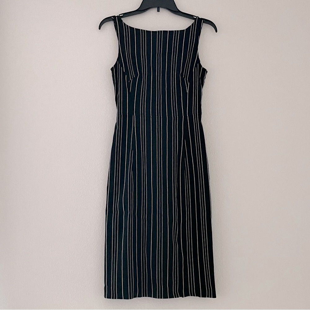 Express Stretch Pencil Striped Midi Dress